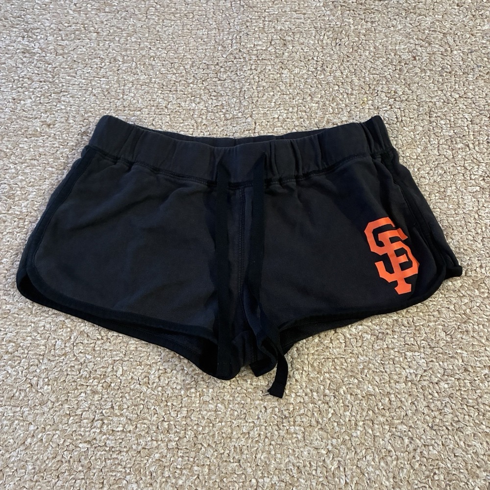 SF Giants Shorts Womens Medium Pink Victoria Secret Athletic Lounge Dolphin Hem